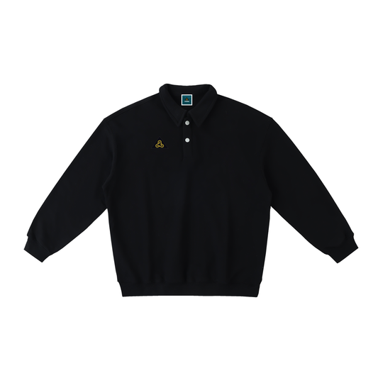 Heavyweight Polo-Collar Sweatshirt