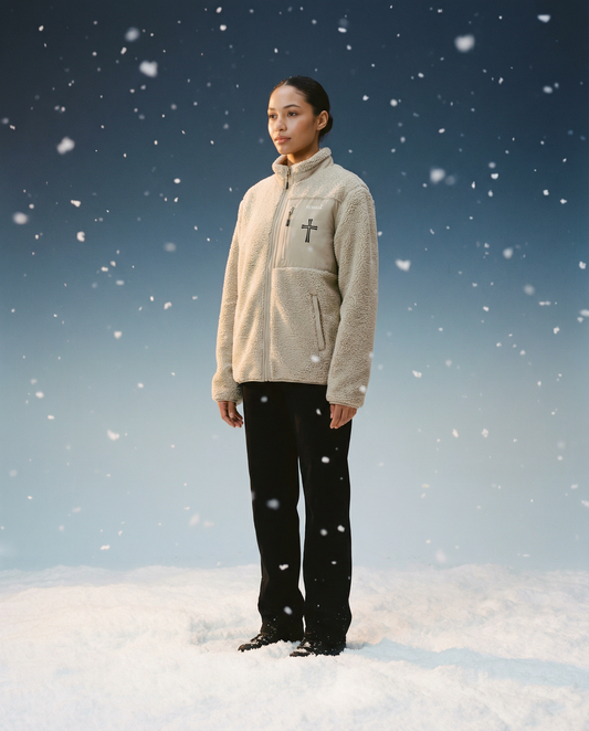 RELAXED FIT Unisex sherpa jacket