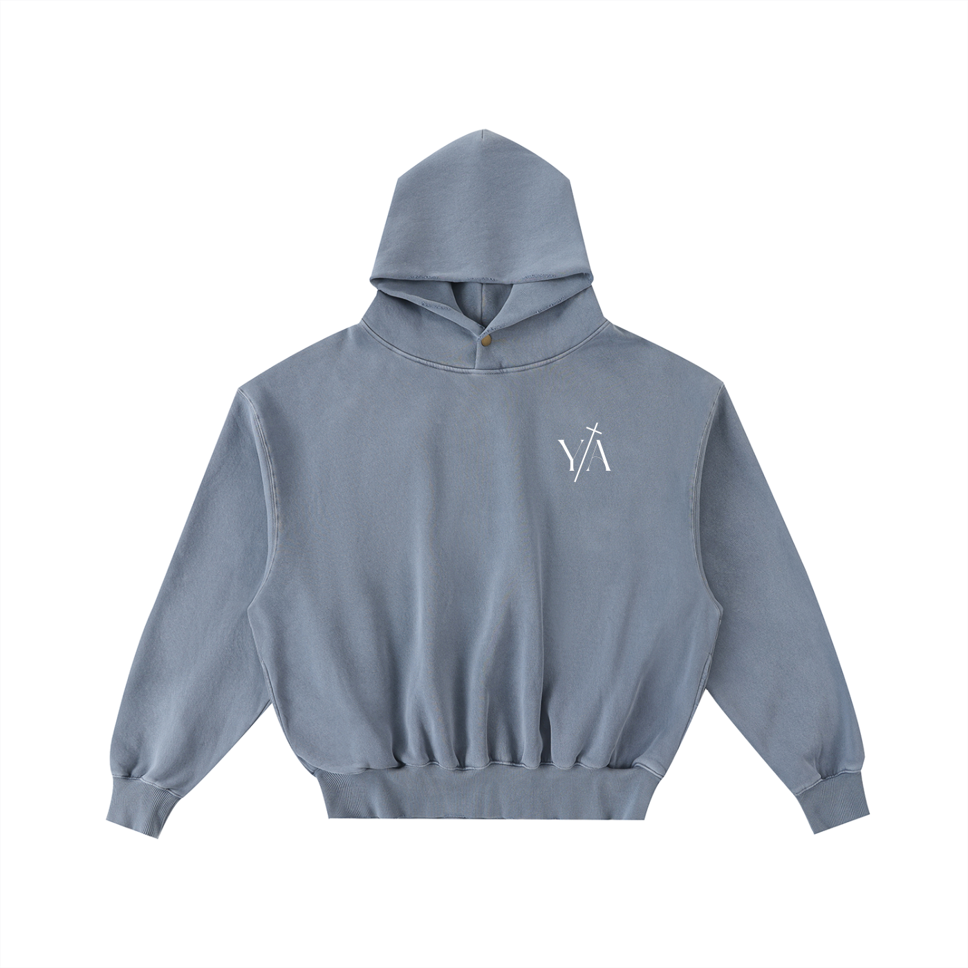 Frayed Enzyme Washed Fleece Hoodie