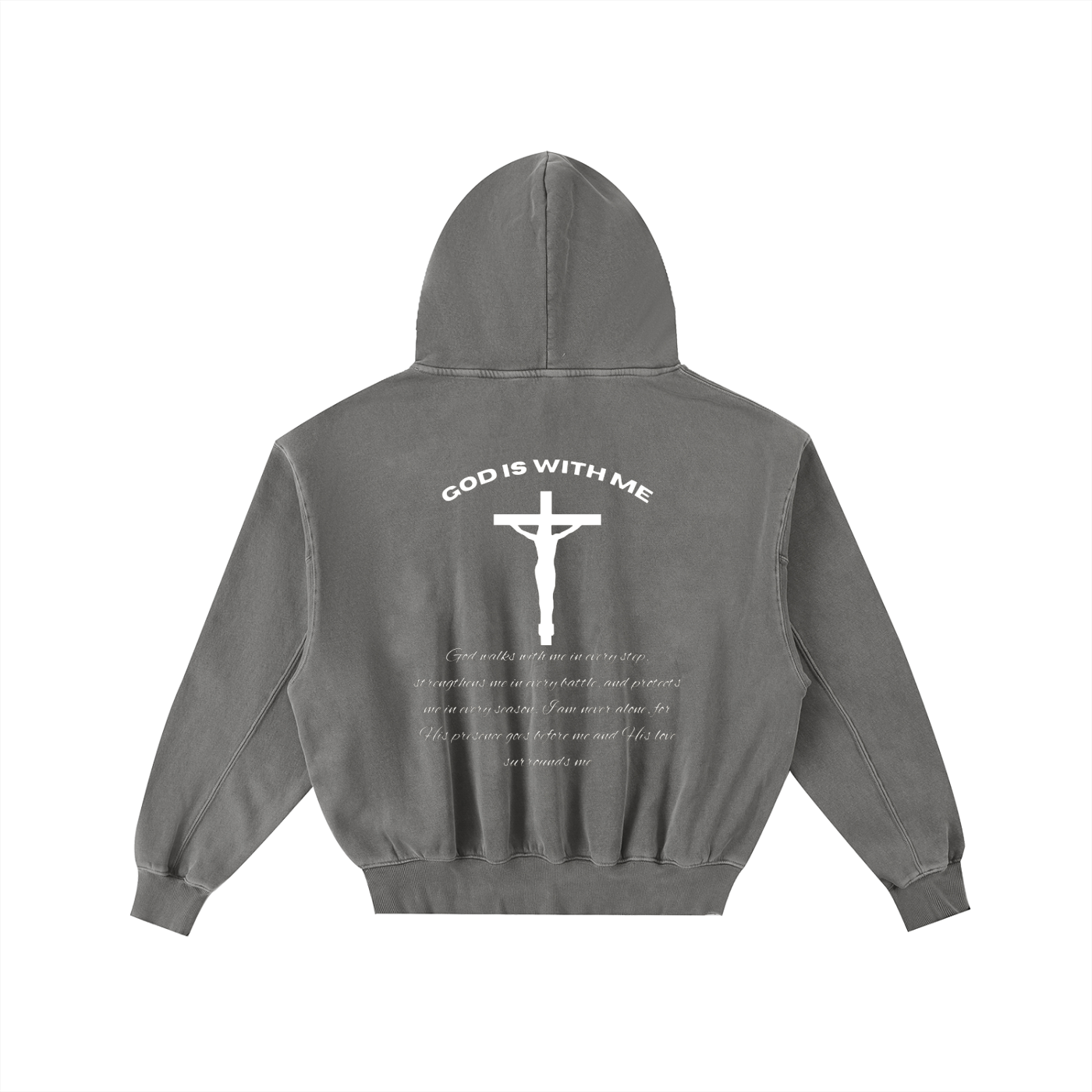 Frayed Enzyme Washed Fleece Hoodie