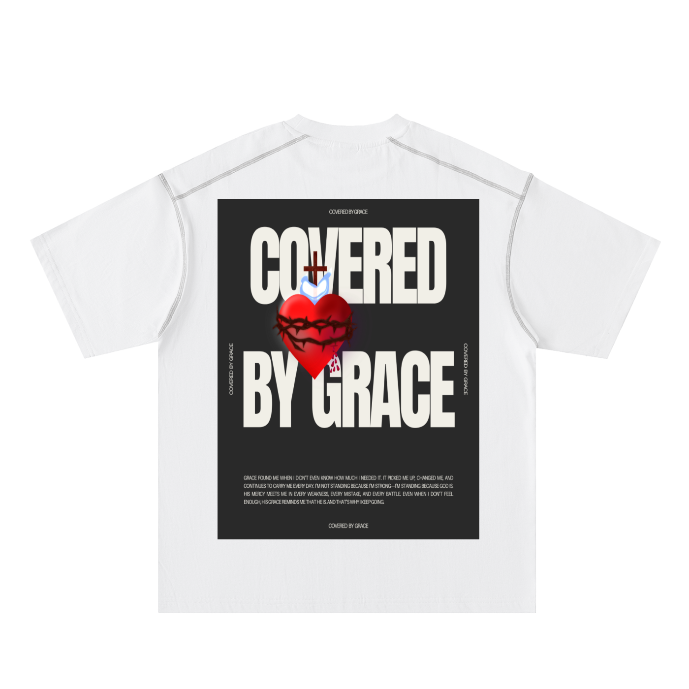 Oversized Contrast-Stitched Cotton Tee