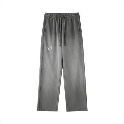 Vintage Washed Gradient Straight-Leg Sweatpants