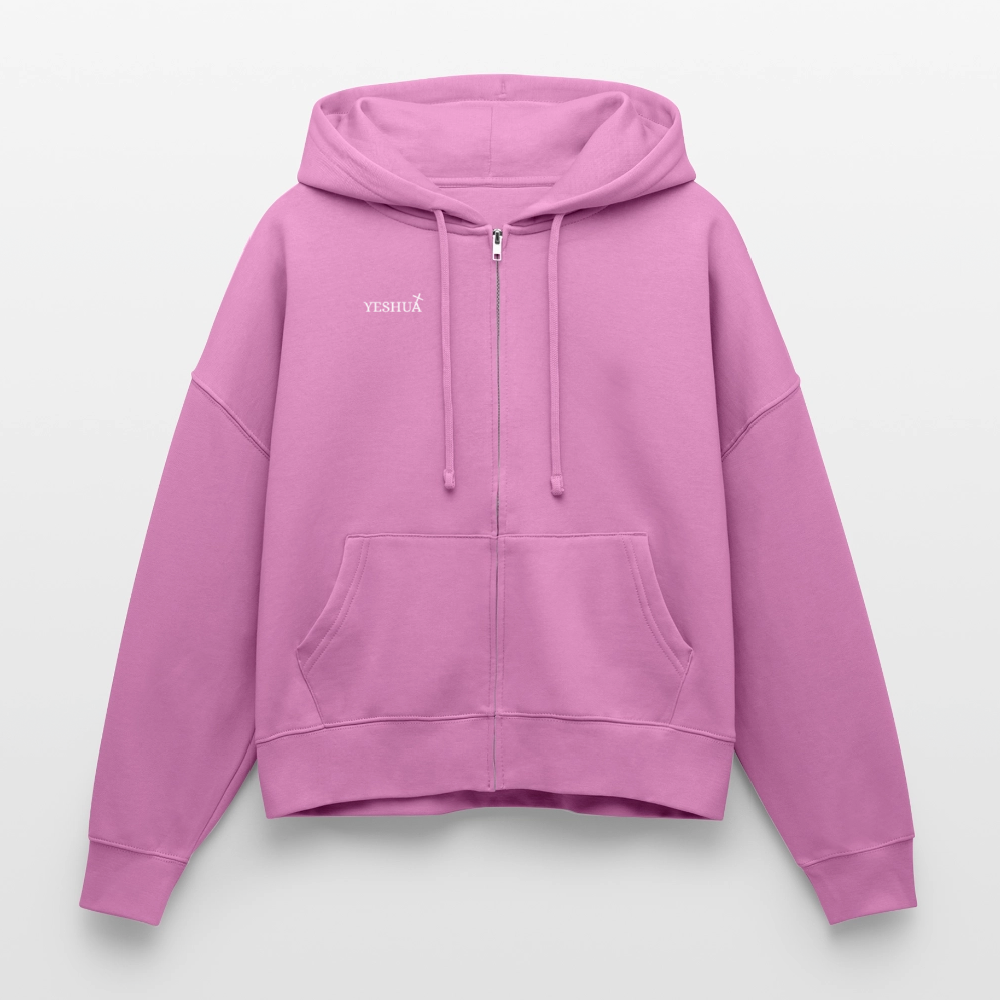 Boxy Women’s Organic Zip Hoodie - pink