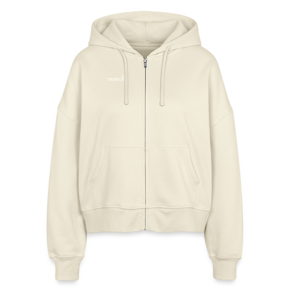 Boxy Women’s Organic Zip Hoodie - natural raw