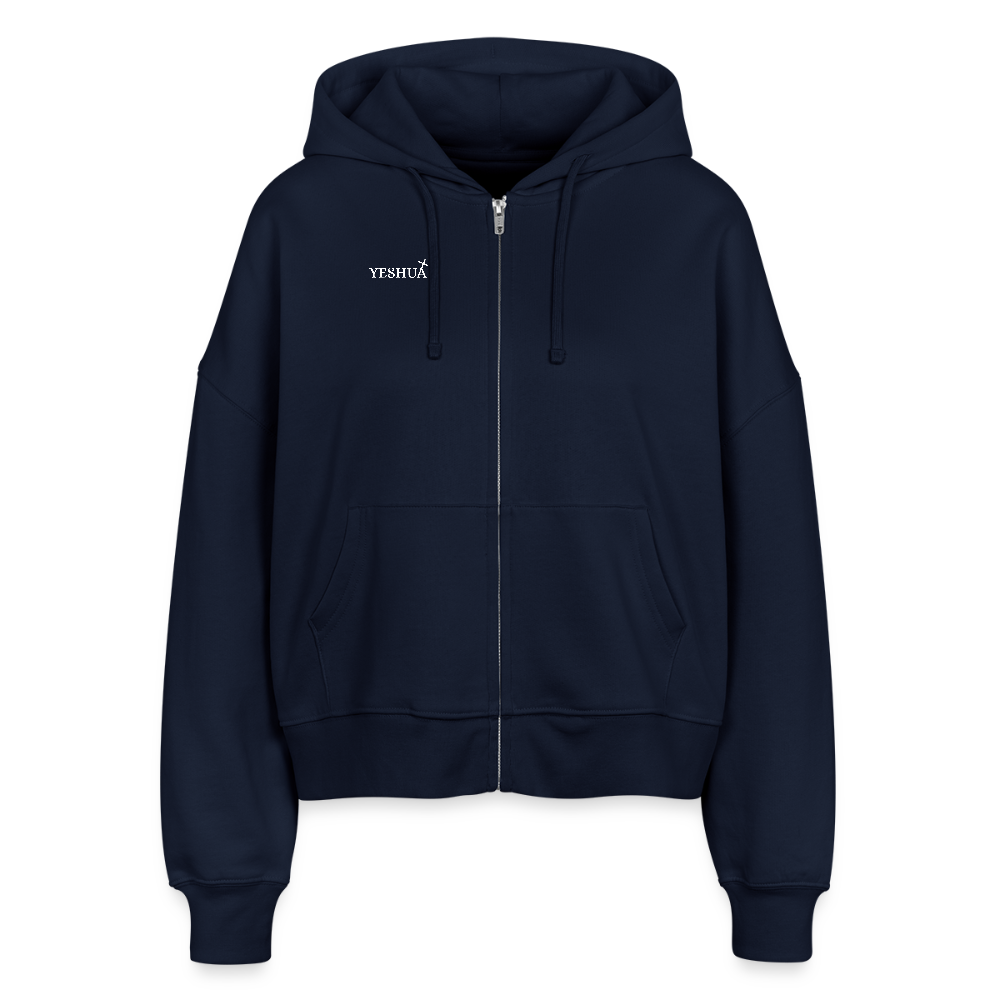 Boxy Women’s Organic Zip Hoodie - navy