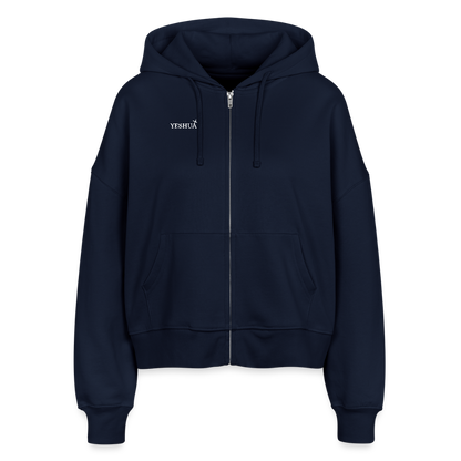 Boxy Women’s Organic Zip Hoodie - navy
