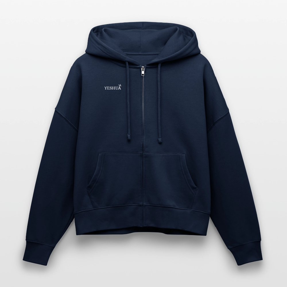 Boxy Women’s Organic Zip Hoodie - navy