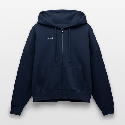 Boxy Women’s Organic Zip Hoodie - navy