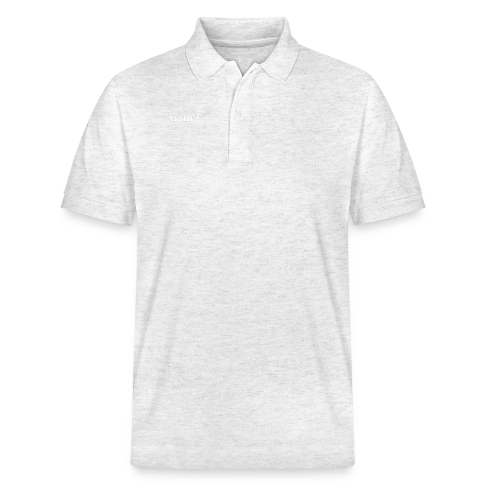 Unisex Organic Polo Shirt - heather white