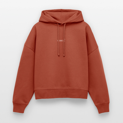 Boxy Women Organic Hoodie Nora - heritage brown