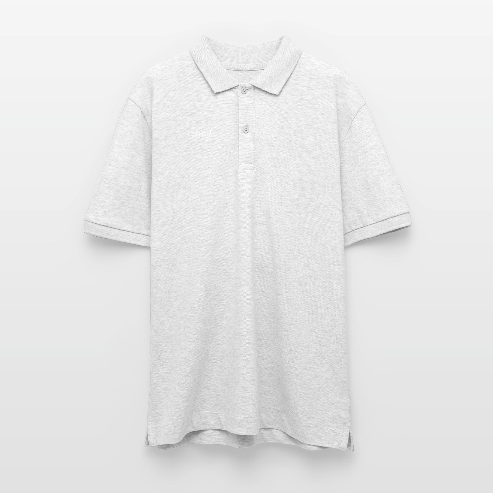Unisex Organic Polo Shirt - heather white