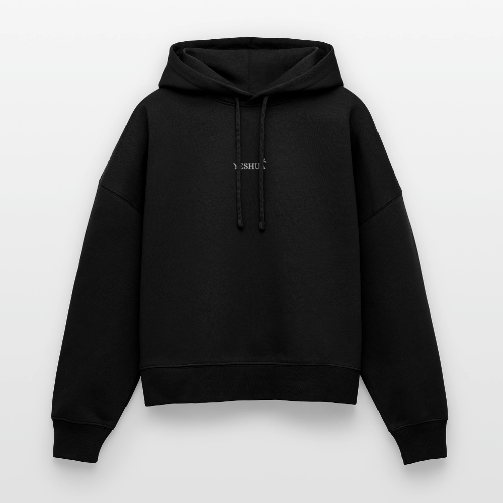 Boxy Women Organic Hoodie Nora - black
