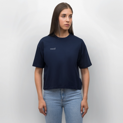 Women’s Boxy Organic T-Shirt - navy