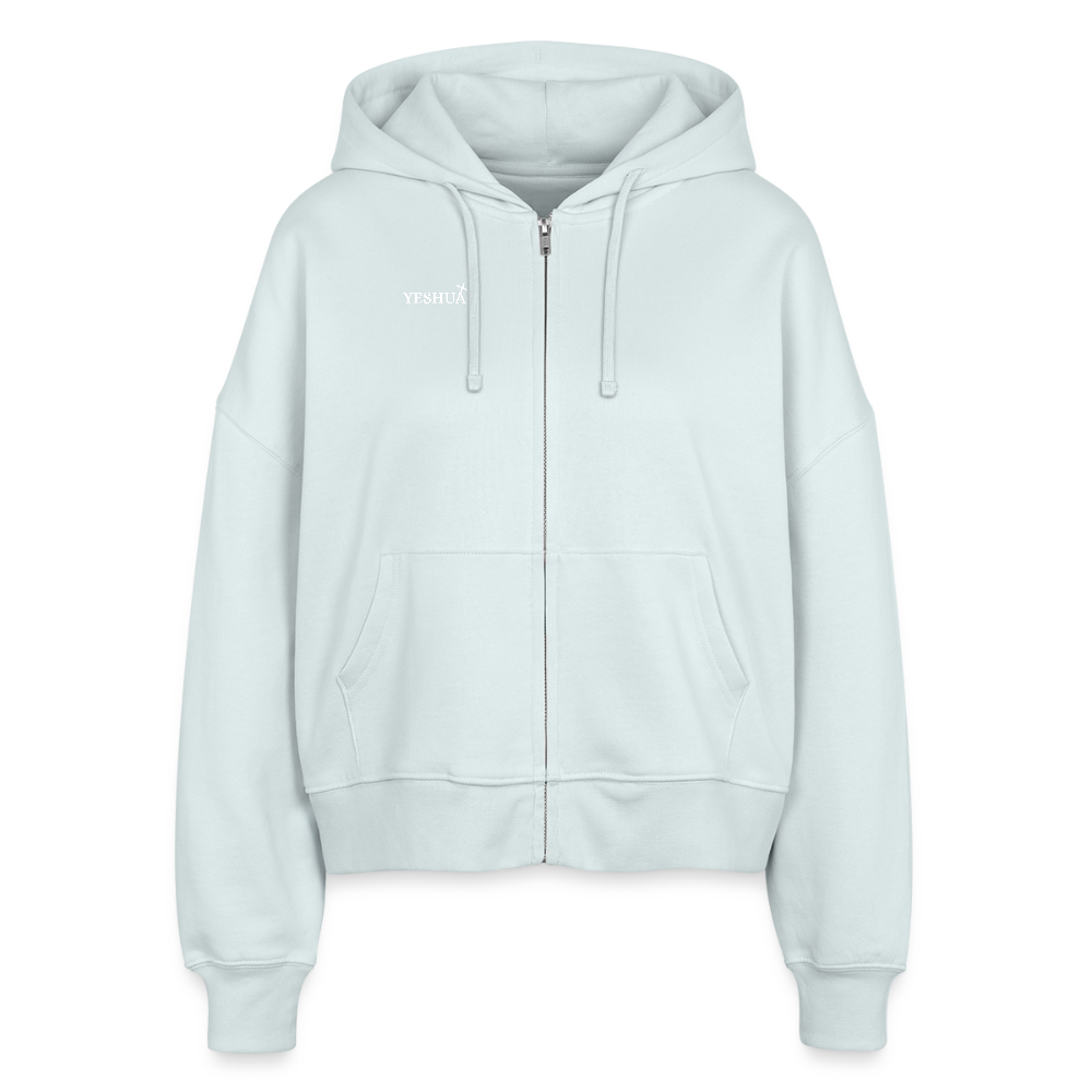 Boxy Women’s Organic Zip Hoodie - blue ice