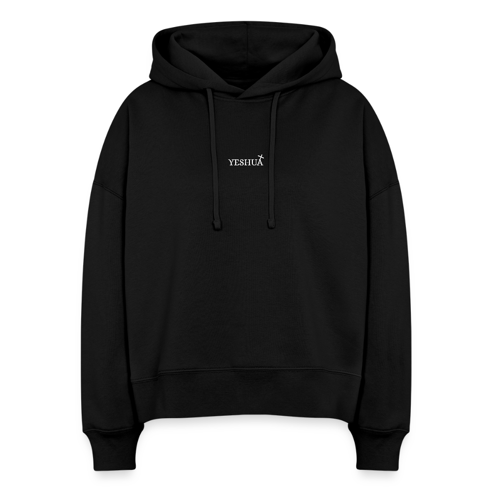 Boxy Women Organic Hoodie Nora - black