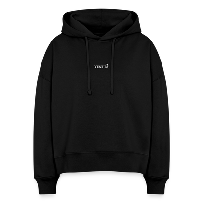 Boxy Women Organic Hoodie Nora - black