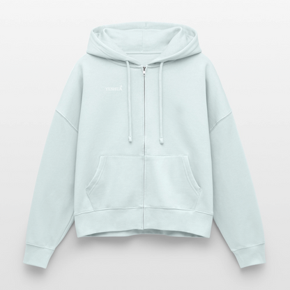 Boxy Women’s Organic Zip Hoodie - blue ice