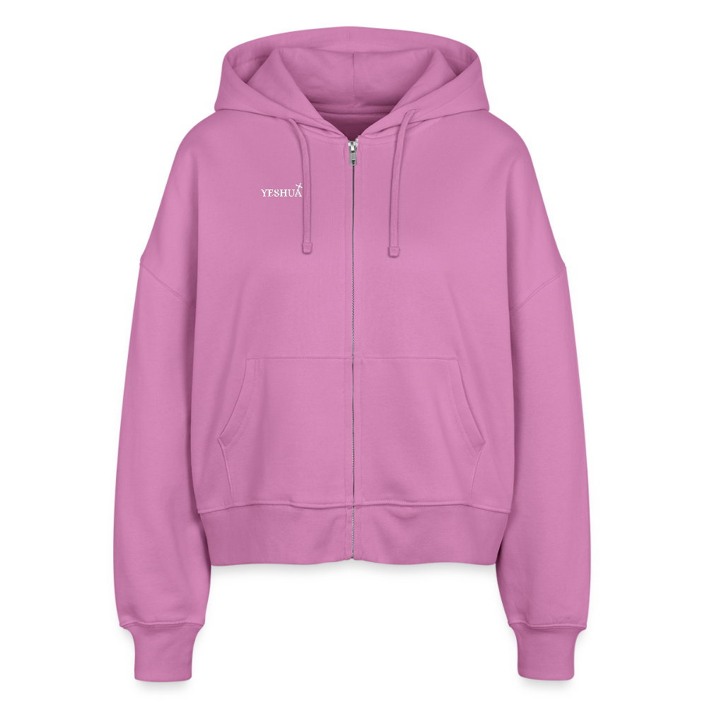 Boxy Women’s Organic Zip Hoodie - pink
