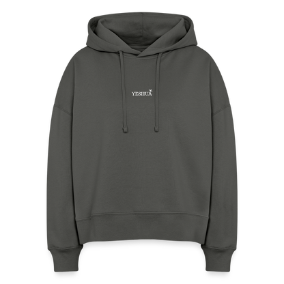 Boxy Women Organic Hoodie Nora - anthracite