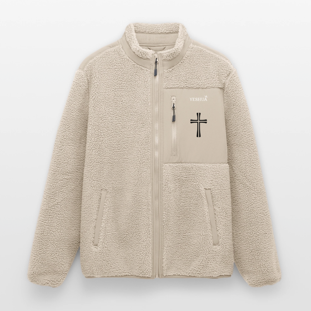 RELAXED FIT Unisex sherpa jacket - beige