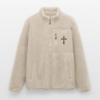 RELAXED FIT Unisex sherpa jacket - beige