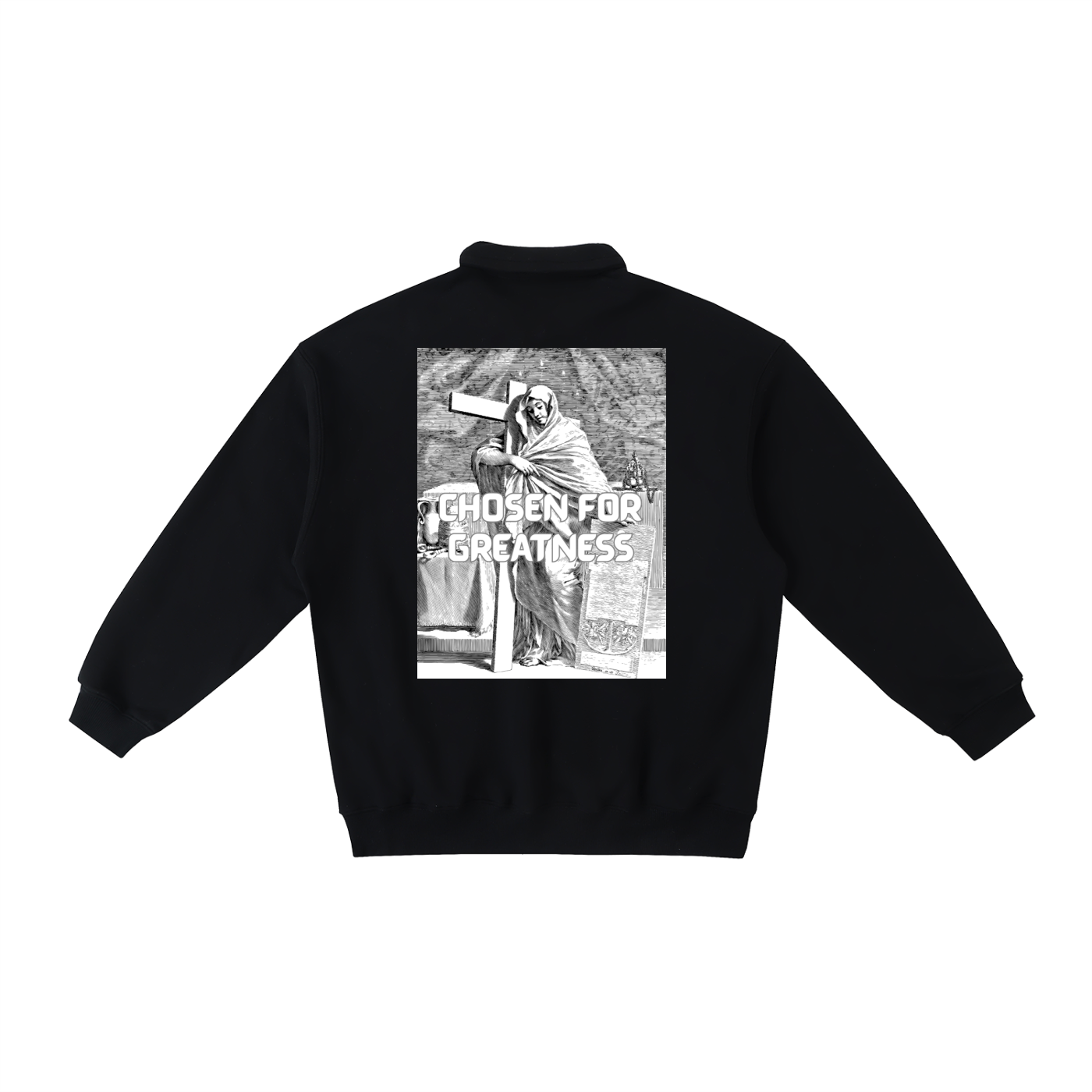 Heavyweight Polo-Collar Sweatshirt