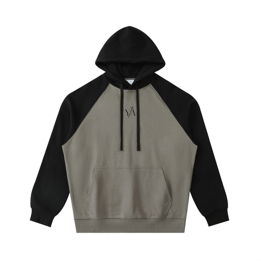 Color-Block Raglan Sleeve Hoodie