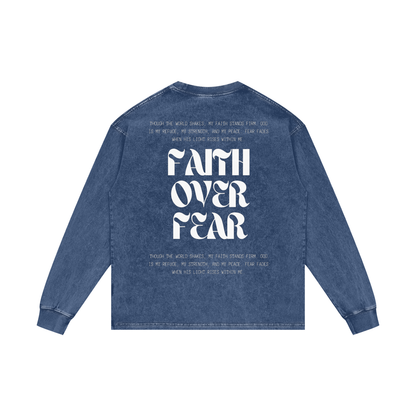 Acid Wash Oversize Long Sleeve T-Shirt