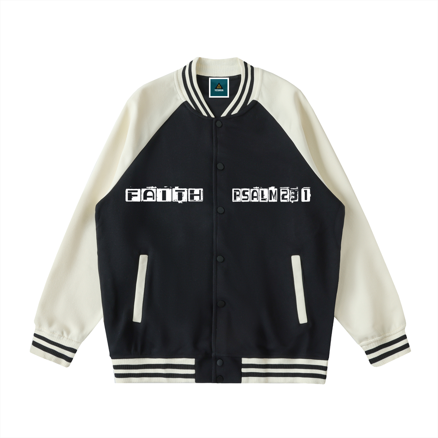 Two Tone Raglan Sleeve Varsity Jacket