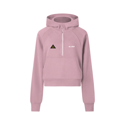 Cropped Half-Zip Hoodie