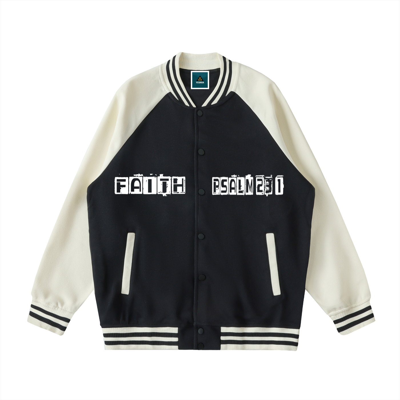 Two Tone Raglan Sleeve Varsity Jacket