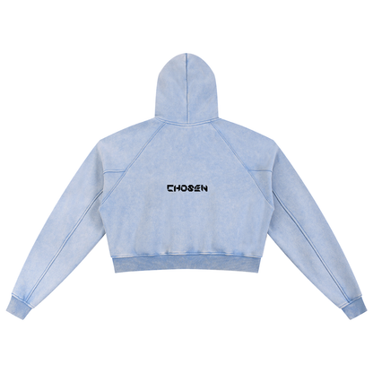 Snow Washed Cropped Hoodie