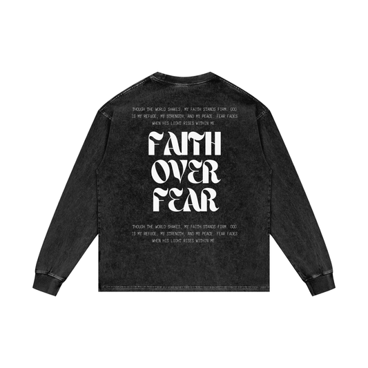 Acid Wash Oversize Long Sleeve T-Shirt