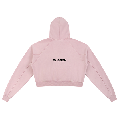 Snow Washed Cropped Hoodie