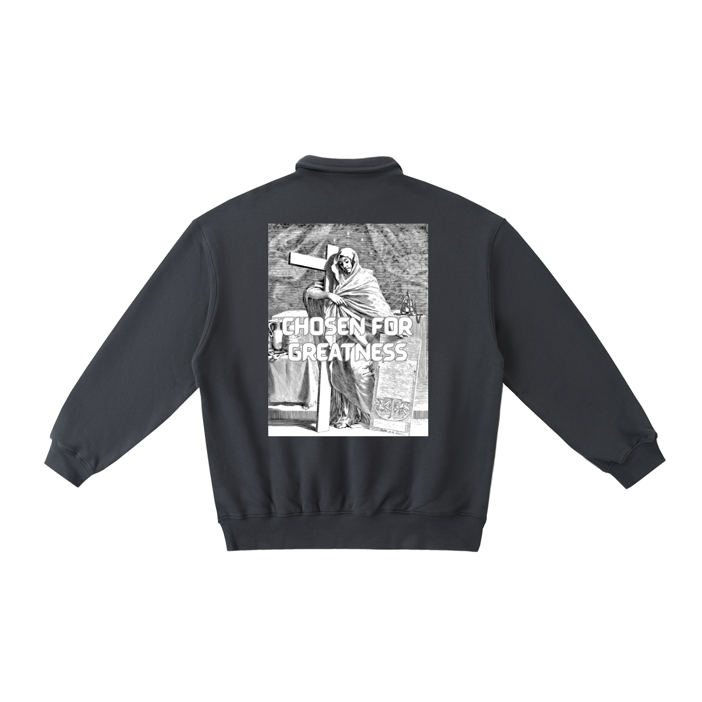 Heavyweight Polo-Collar Sweatshirt