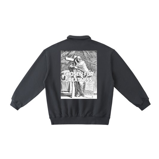 Heavyweight Polo-Collar Sweatshirt