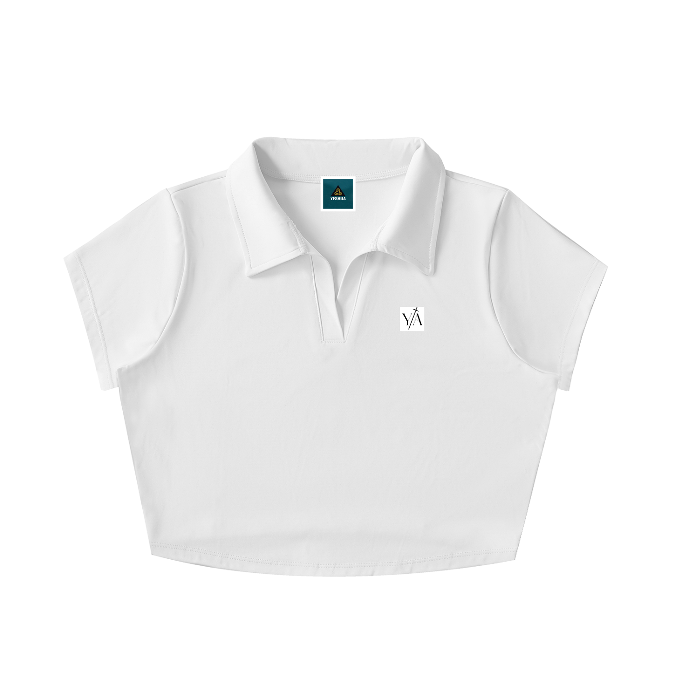 V-Neck Lapel Crop Top