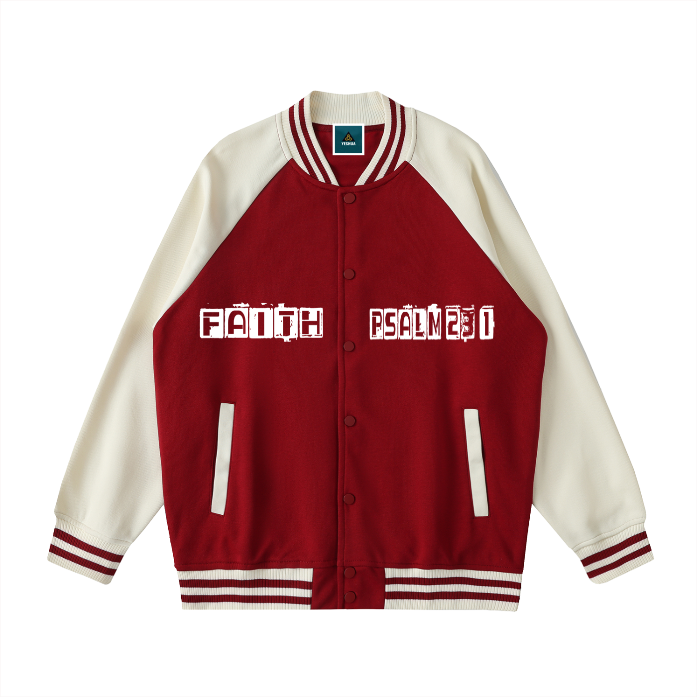 Two Tone Raglan Sleeve Varsity Jacket