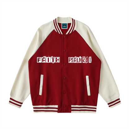 Two Tone Raglan Sleeve Varsity Jacket