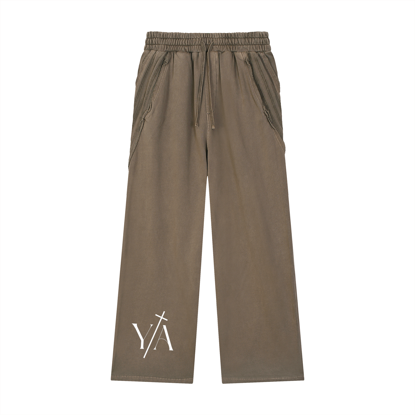 Snow Washed Tape Raw Edge Sweatpants