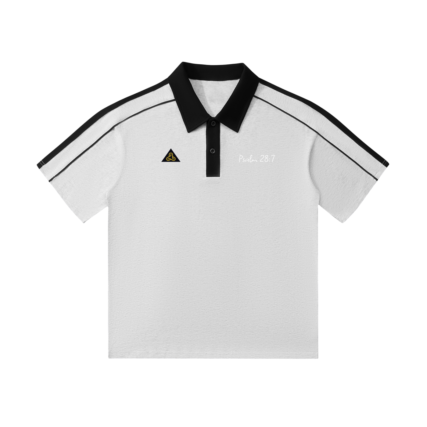 Contrast Collar Short-Sleeve Polo Shirt