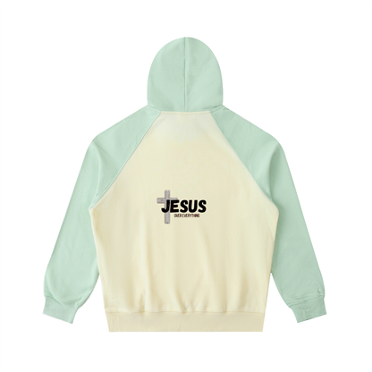 Color-Block Raglan Sleeve Hoodie