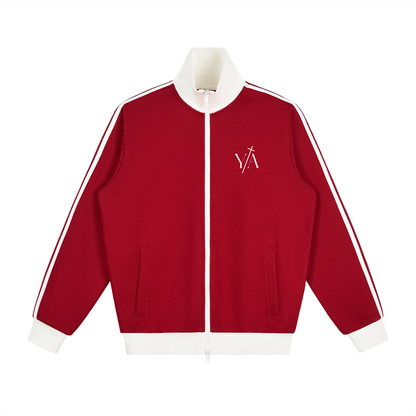Contrast Side Stripe Fleece Track Jacket