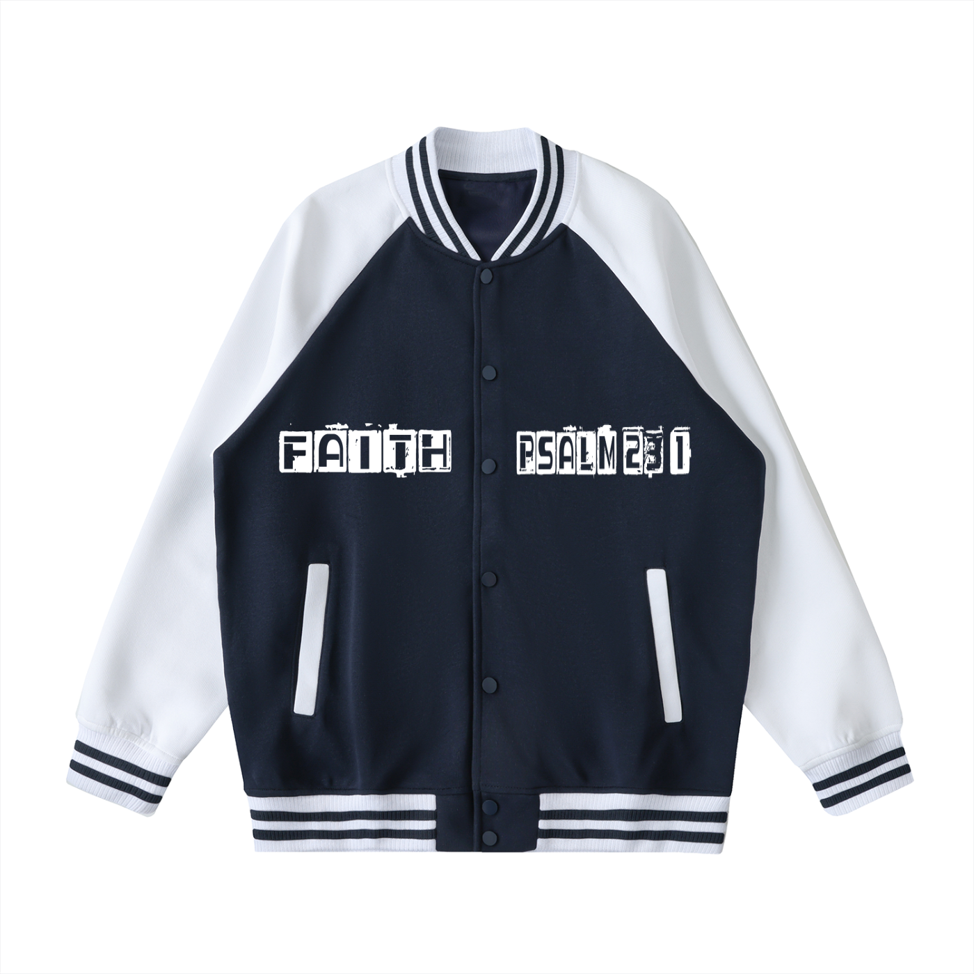 Two Tone Raglan Sleeve Varsity Jacket