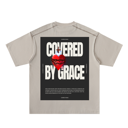 Oversized Contrast-Stitched Cotton Tee