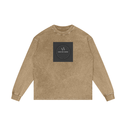 Acid Wash Oversize Long Sleeve T-Shirt