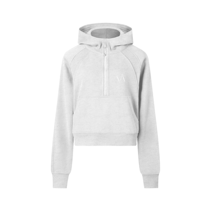 Cropped Half-Zip Hoodie