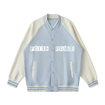 Two Tone Raglan Sleeve Varsity Jacket
