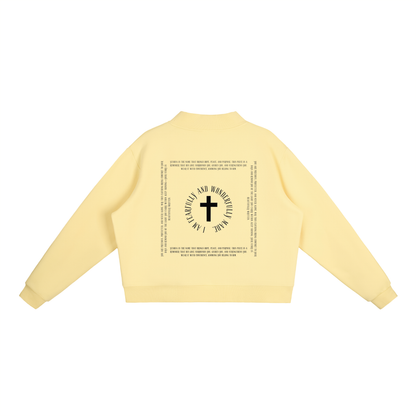 Essential Fleece Mock-Neck Crew Sweatshirt