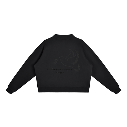 Essential Fleece Mock-Neck Crew Sweatshirt